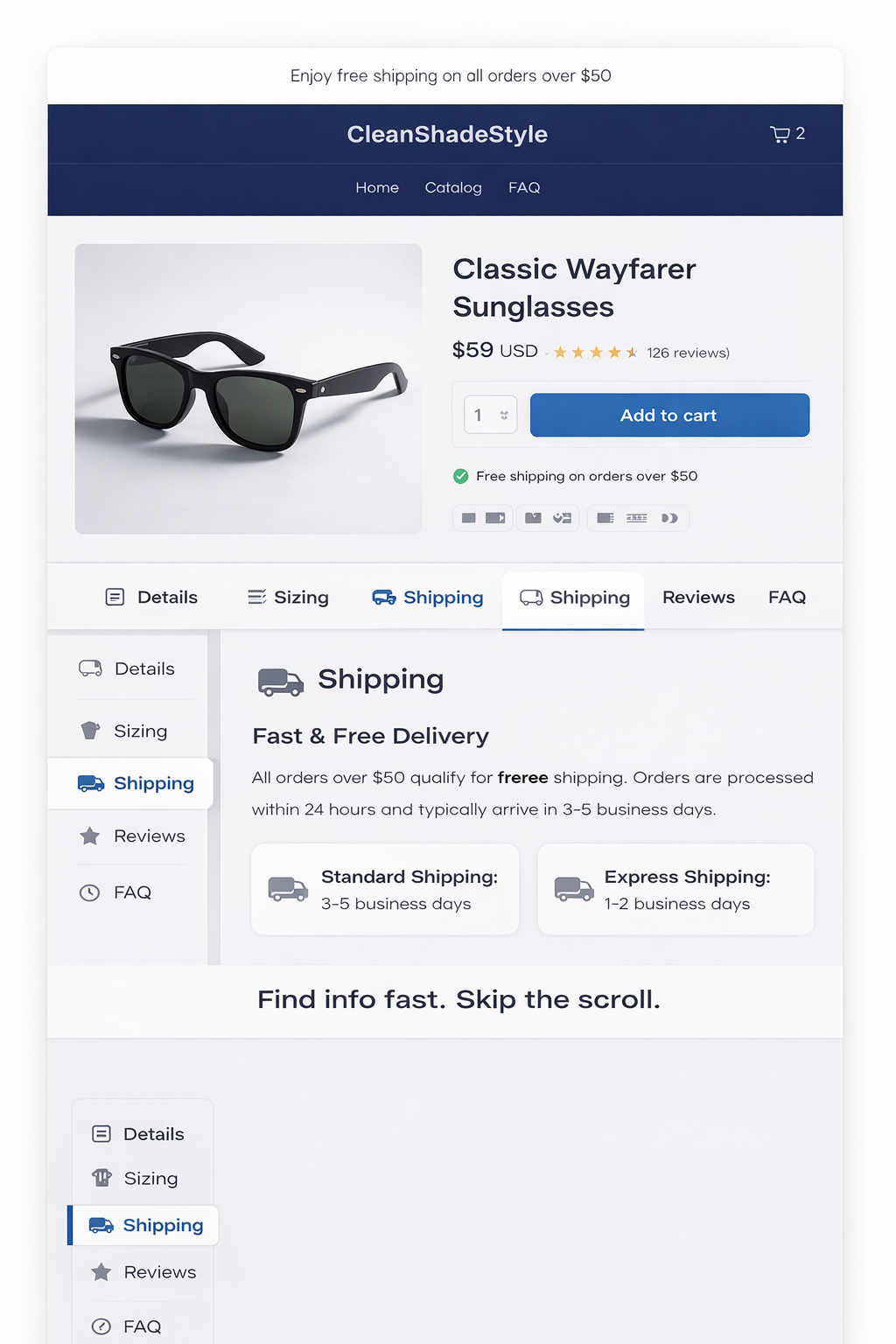 Necessarity in adding anchor links on product page